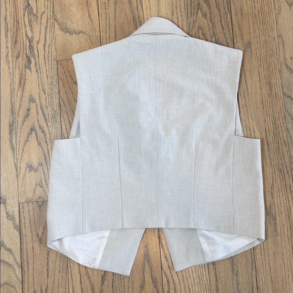 NWT Rachel Zoe Women’s Linen Blend Button Front Vest Size Small - Picture 9 of 9